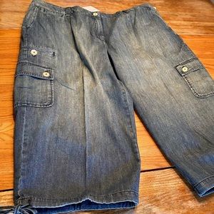 Talbots capri cargo jeans size 20W, new with tags